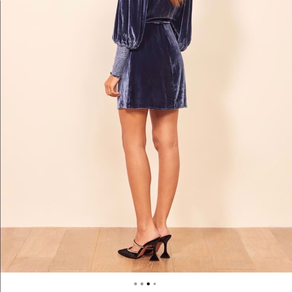 Velvet short reformation dress